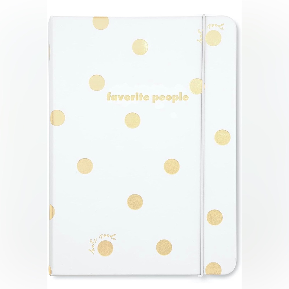 Kate Spade Address Book, Gold Dot with Script